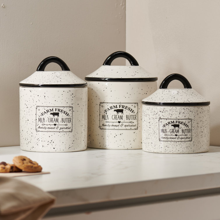 Farm Fresh 3 Piece Kitchen Canister Set